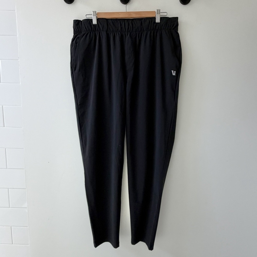 Vuori Pants Mens XL Black Athletic Stretch Performance Lounge Tapered